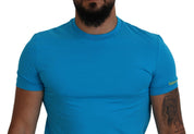 Dsquared² Blue Modal Short Sleeves Crewneck T-shirt