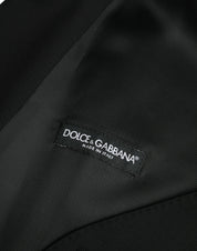 Dolce & Gabbana Black Wool Formal Dress Waistcoat Vest