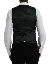 Dolce & Gabbana Gray Wool Formal Dress Waistcoat Vest