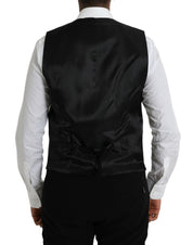 Dolce & Gabbana Brown Wool Waistcoat Dress Formal Vest