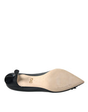 Dolce & Gabbana Black Leather BOOM Patch Heels Pumps Shoes