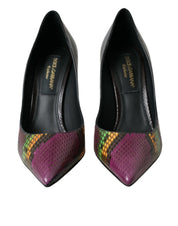 Dolce & Gabbana Multicolor Exotic Leather Heels Pumps Shoes