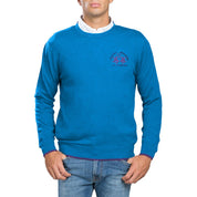 La Martina Blue Cotton Men Sweater