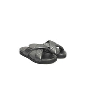 Cerruti 1881 Gray Lambskin Women Sandal