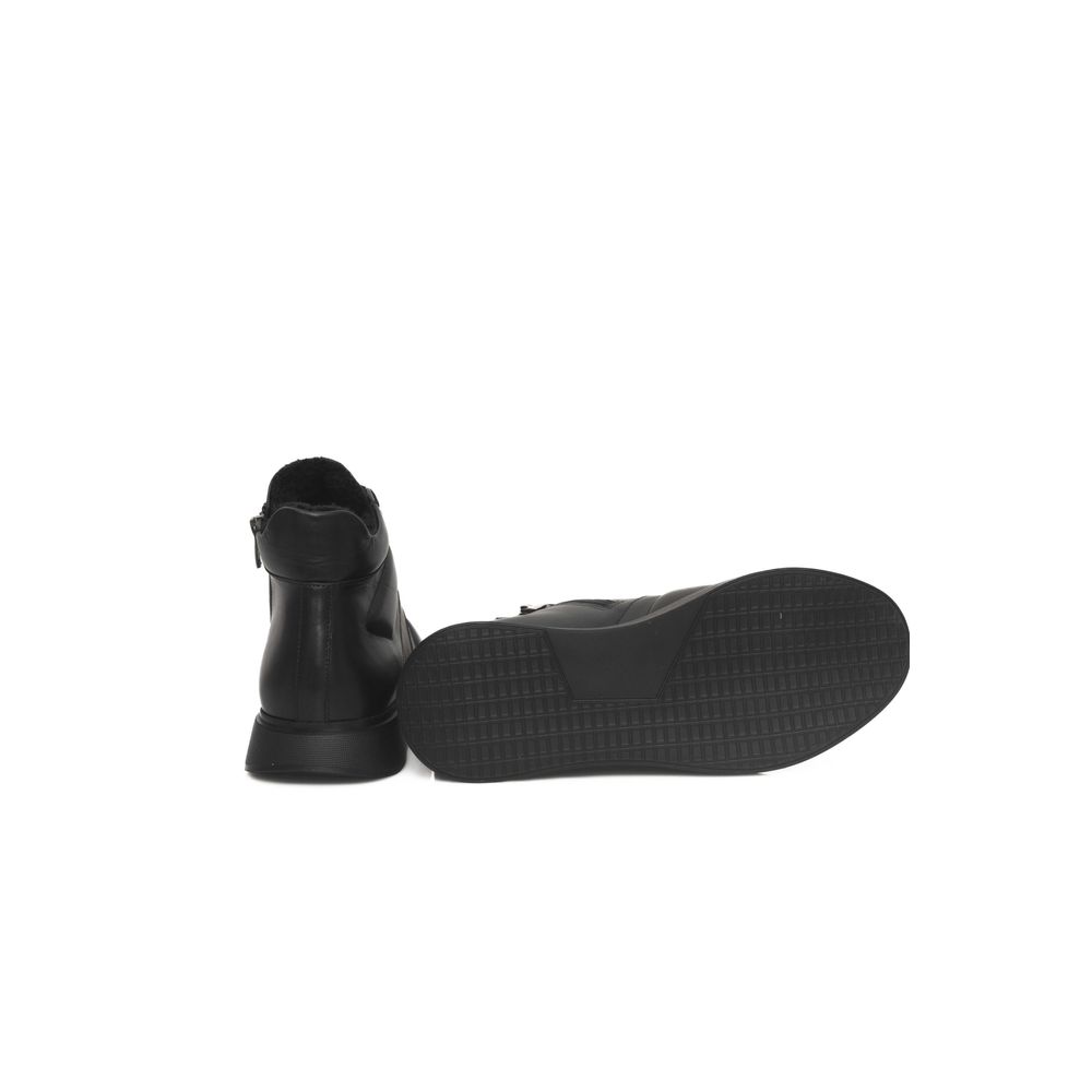 Cerruti 1881 Black Cowhide Women's High Sneaker