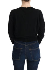 MARGHI LO' Black Wool Blouse Sweater