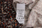 Dolce & Gabbana Multicolor Print Knit Top Wool T-shirt