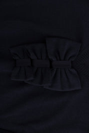 MARGHI LO' Blue Wool Long Sleeve Shift Dress