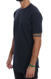 Daniele Alessandrini Chic Blue Cotton Crew-Neck Tee