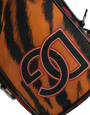 Dolce & Gabbana Multicolor Tiger Print Nylon Logo Cross Body Bag