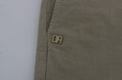 Daniele Alessandrini Beige Slim Fit Chinos for Sophisticated Style