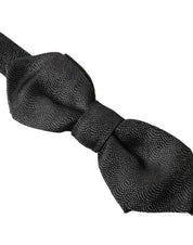 Dolce & Gabbana Black Silk Adjustable Neck Men Bow Tie