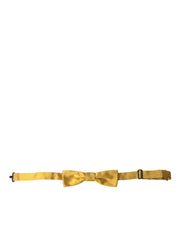 Dolce & Gabbana Yellow Silk Adjustable Neck Men Bow Tie