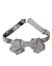 Dolce & Gabbana Gray Silk Adjustable Neck Men Bow Tie