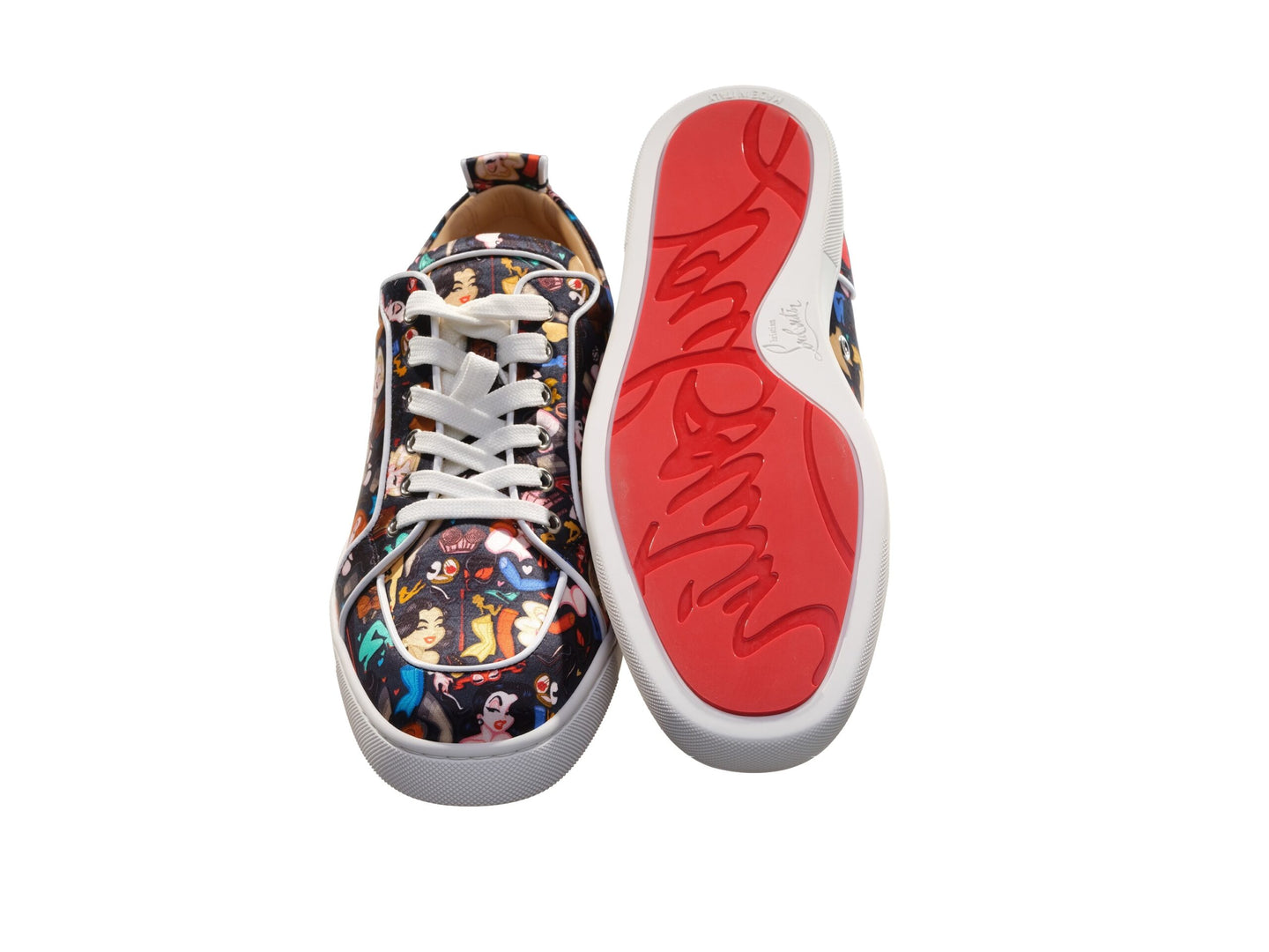 Rantulow Orlato Flat Crepe Satin Multicolour Limited Edition Dr Bored Print Sneakers