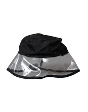 Dolce & Gabbana Black Polyester Plastic Bucket Hat Men