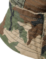 Dolce & Gabbana Green Camouflage Cotton Bucket Hat Men