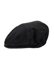 Dolce & Gabbana Black Corduroy Crown Newsboy Hat Men