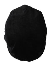 Dolce & Gabbana Black Corduroy Crown Newsboy Hat Men