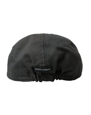 Dolce & Gabbana Dark Gray Nylon Cloth Newsboy Hat Men