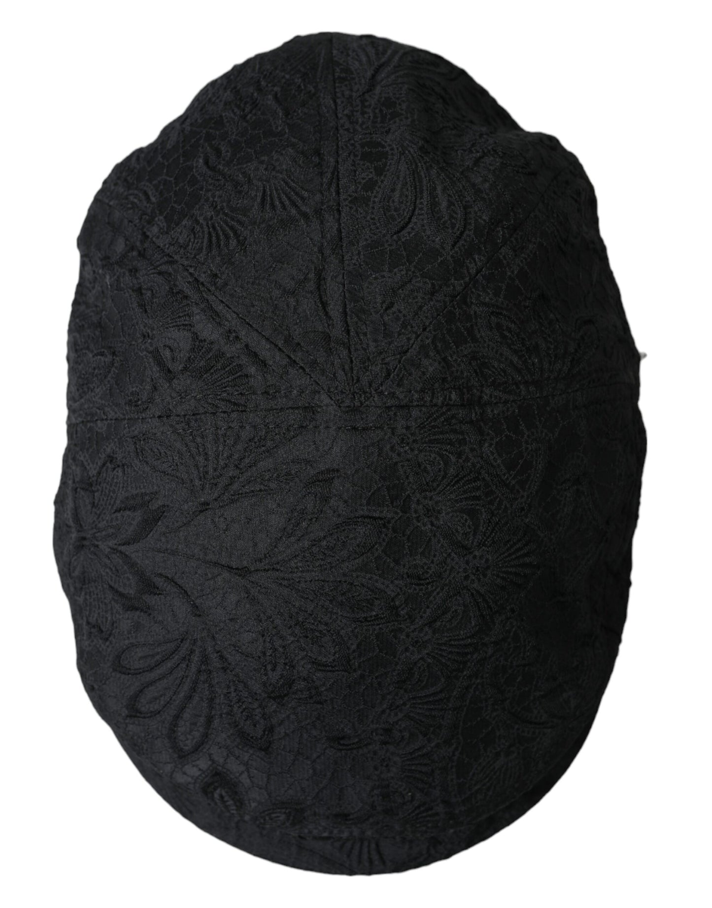 Black Floral Brocade Newsboy Hat Men