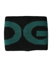 Dolce & Gabbana Black Green Wool Logo #DGMILLENNIALS Wristband