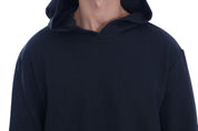 Daniele Alessandrini Black Gym Casual Hooded Cotton Sweater