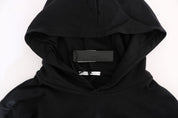 Daniele Alessandrini Black Gym Casual Hooded Cotton Sweater