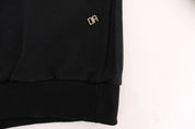Daniele Alessandrini Black Gym Casual Hooded Cotton Sweater