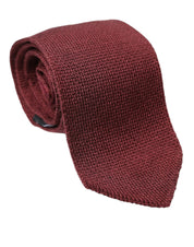 Dolce & Gabbana Bordeaux 100% Silk Patterned Classic Men Tie