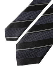 Dolce & Gabbana Black White Stripes Silk Adjustable Tie