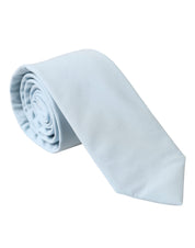 Dolce & Gabbana Light Blue Cotton Adjustable Tie Men