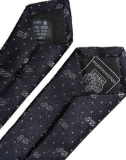 Dolce & Gabbana Blue DG Logo 100% Silk Adjustable Tie