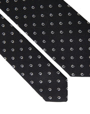 Dolce & Gabbana Black Logo Cotton Blend Adjustable Tie