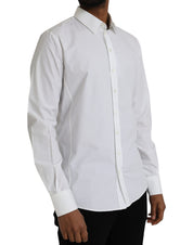 Dolce & Gabbana White Cotton Formal Dress Top SICILIA Shirt