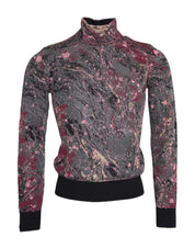 Dolce & Gabbana Multicolor Graphic Turtle Neck Men Sweater