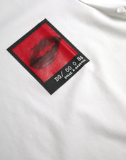 Dolce & Gabbana White Red Lips Print Cotton Men T-shirt