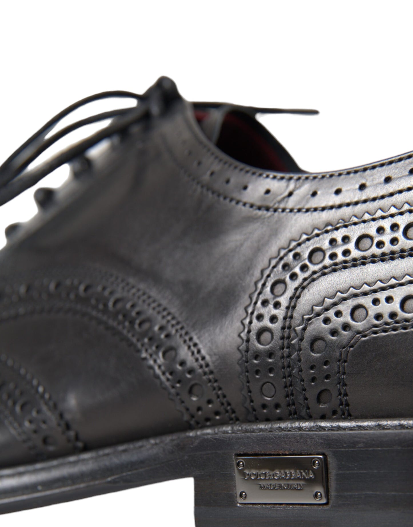 Black Leather Oxford Wingtip Formal Men Shoes