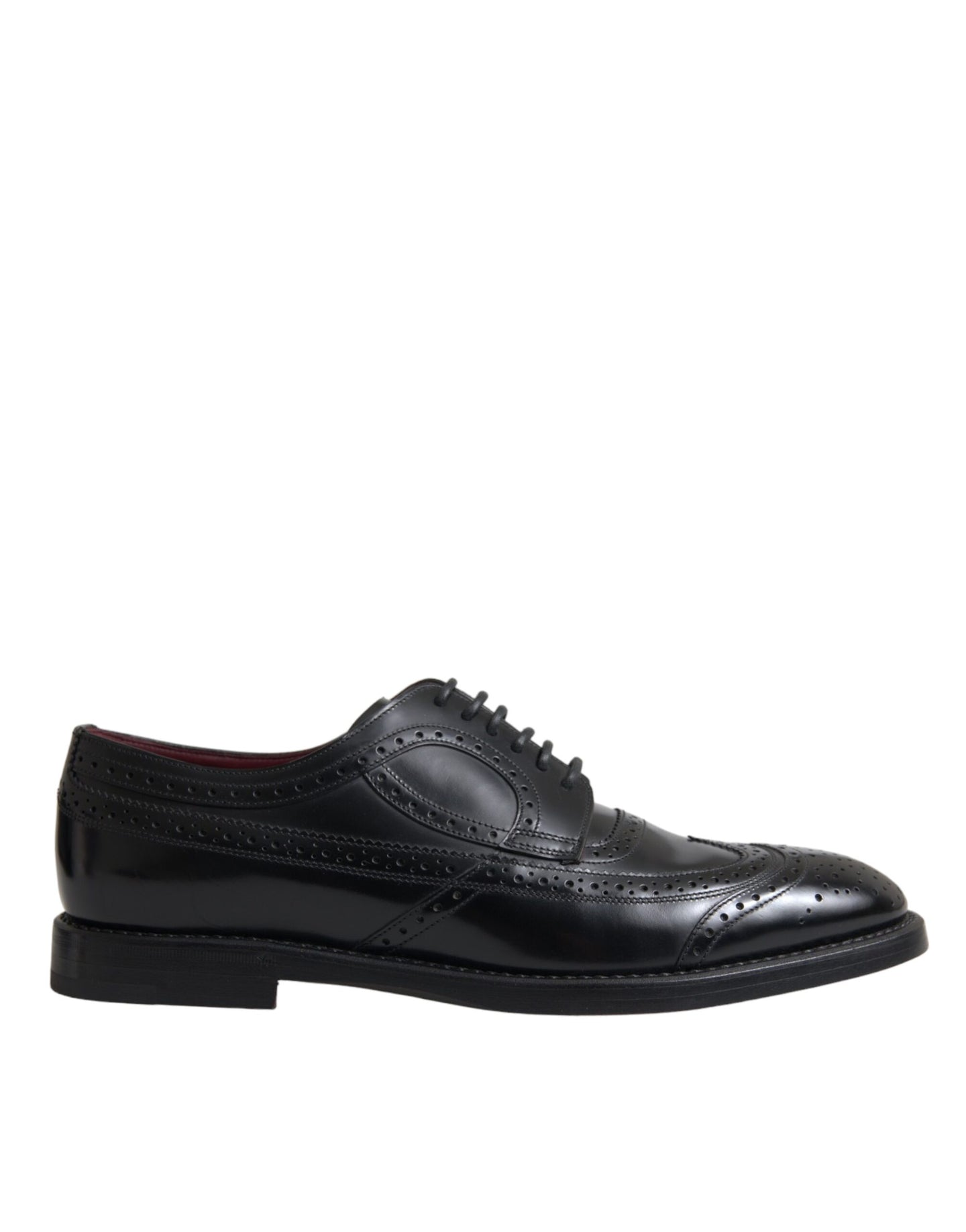 Black Leather Oxford Wingtip Formal Men Shoes