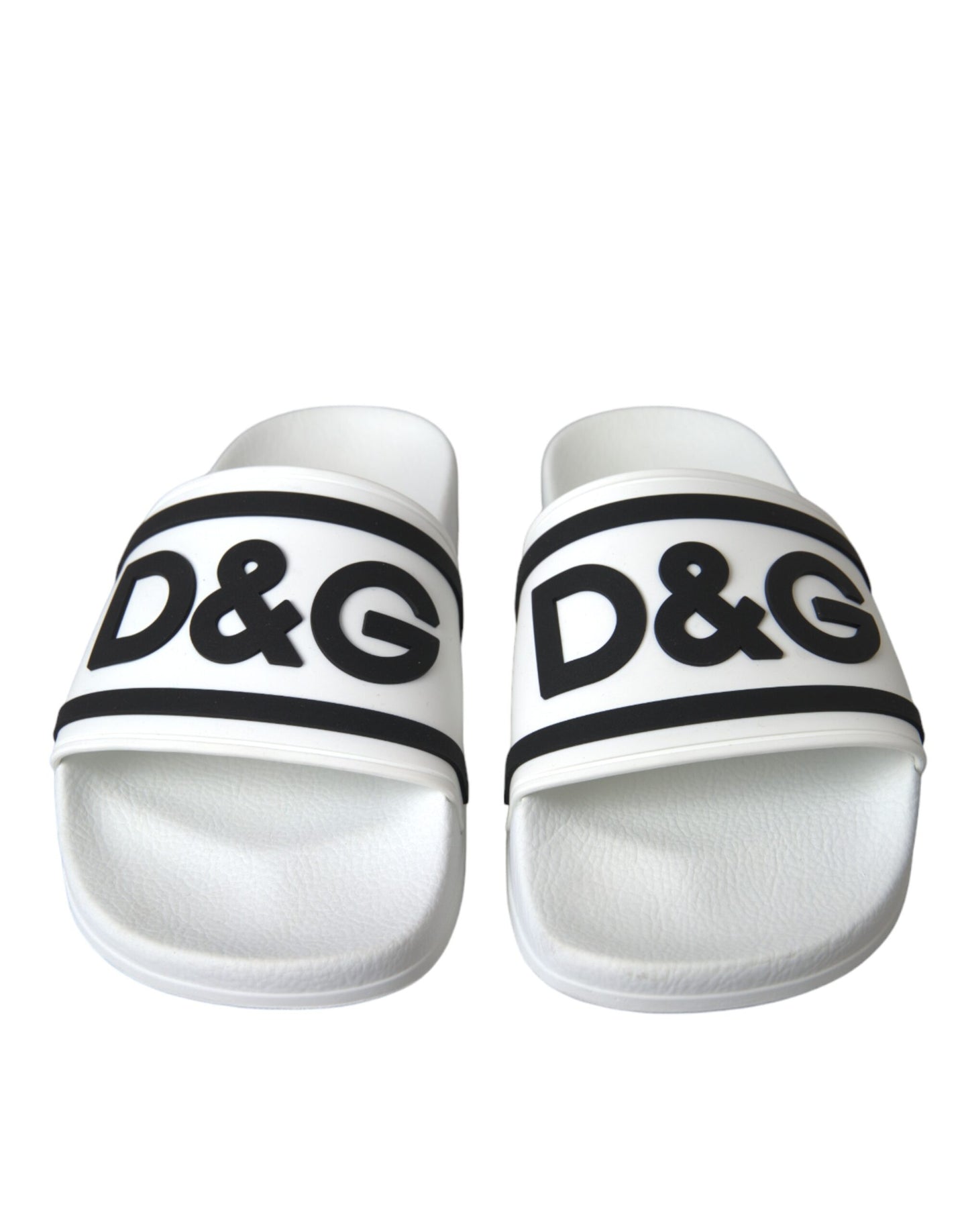 White Black Sandals Rubber Beachwear Shoes