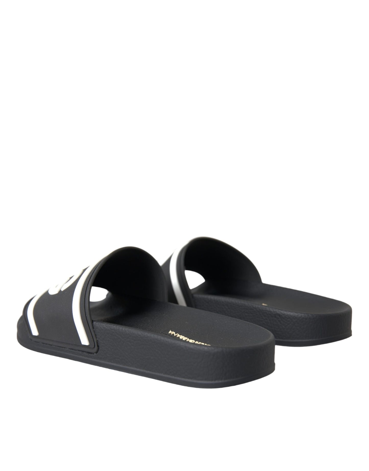 Black White Sandals Rubber Beachwear Shoes