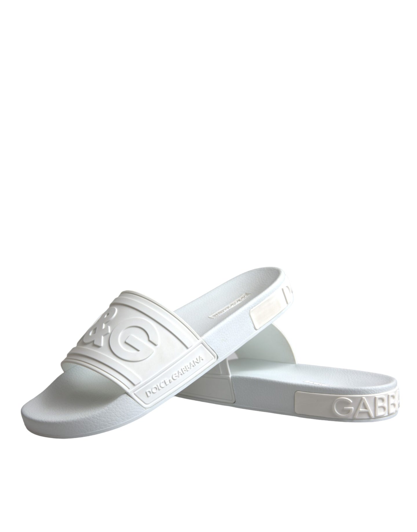 White Rubber Slides Sandals Beachwear Shoes