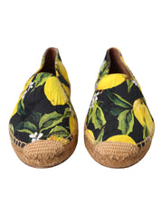 Dolce & Gabbana Multicolor Lemon Slip On Espadrilles Shoes