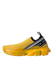 Dolce & Gabbana Yellow Sorrento Slip On Sneakers Women Shoes