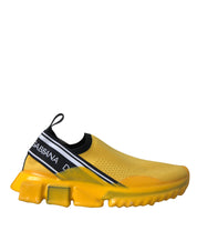 Dolce & Gabbana Yellow Sorrento Slip On Sneakers Women Shoes