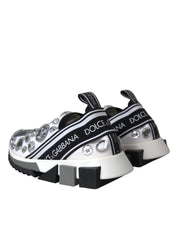 Dolce & Gabbana White Sorrento Crystals Sneakers Shoes