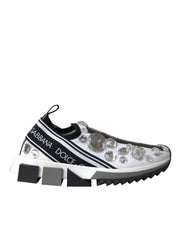 Dolce & Gabbana White Sorrento Crystals Sneakers Shoes