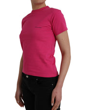Balenciaga Pink Cotton Crew Neck Short Sleeves Tee T-shirt