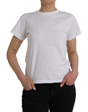 Balenciaga White Cotton Crew Neck Short Sleeves T-shirt