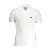 Levi's White Cotton Men Polo